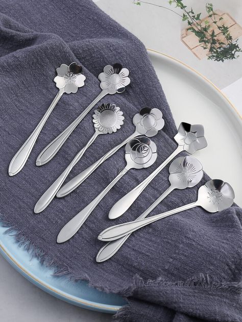 Anthropologie Kitchen, Stainless Steel Microwave, Eating Utensils, Unique Gifts For Mom, Steel Flowers, Coffee Dessert, Coffee Spoon, Serving Utensils, Gifts For My Sister