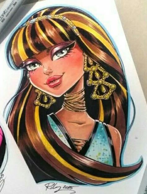 Cleo Fanart Monster High, Cleo Monster High Fanart, Monster High Drawings, Avatar Cosplay, Arte Monster High, Monster High Art, Book Illustration Art, Pinturas Disney, Modern Art Paintings