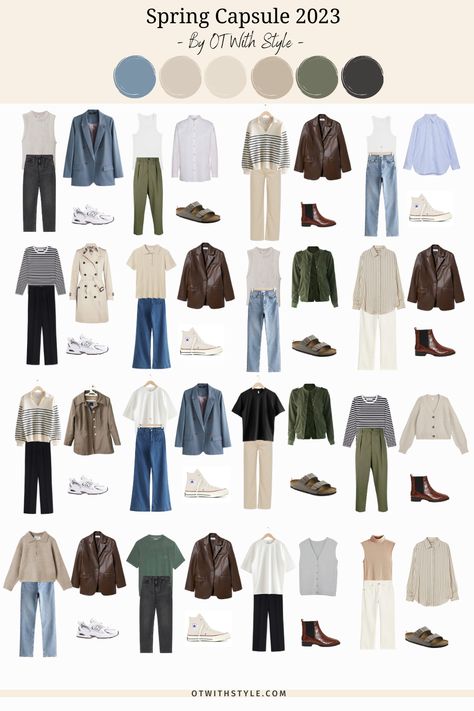 Capsule Wardrobe 2023 Colorful, Capsule Wardrobe Seasons, Blue Green Capsule Wardrobe, Capsule Wardrobe Cool Tones, Dark Green Capsule Wardrobe, Swedish Capsule Wardrobe, Capsule Wardrobe Combinations, Teacher Capsule Wardrobe Spring 2023, Hijab Capsule Wardrobe