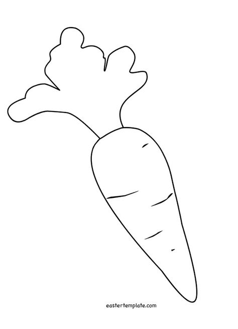 Carrot Template Printable Free Pattern, Free Carrot Printable, Carrot Pattern Printable, Carrot Printable, Carrot Template, Carrot Template Free Printable, Carrot Pattern, Rabbit Template Free Pattern, Easter Bunny Template