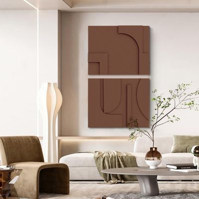 2 Pieces Japandi Abstract Wood Wall Decor for Living Room 3D Hanging Art in Brown Brown Wall Decor, Japandi Interior Design, Japandi Interior, Brown Walls, Abstract Wall Decor, Wall Decor For Living Room, Large Wall Decor, Decor For Living Room, Wood Wall Decor