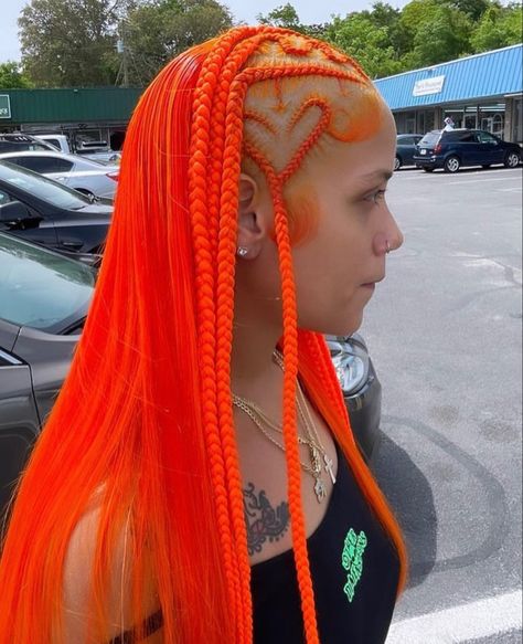 Custom Color Wigs, Braid Stitch, Ponytail Braid, Teenage Hairstyles, Color Wigs, Hair Color Orange, Curly Hair Drawing, Wig Colors, Creative Hair Color