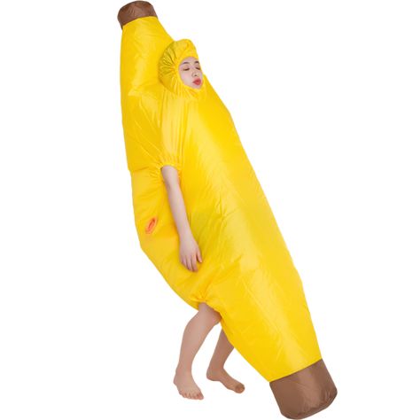 Food Halloween Costumes, Banana Costume, Fruit Costumes, Food Halloween, Inflatable Costumes, Chuck E Cheese, Crazy Outfits, Mascot Costumes, Halloween Costume