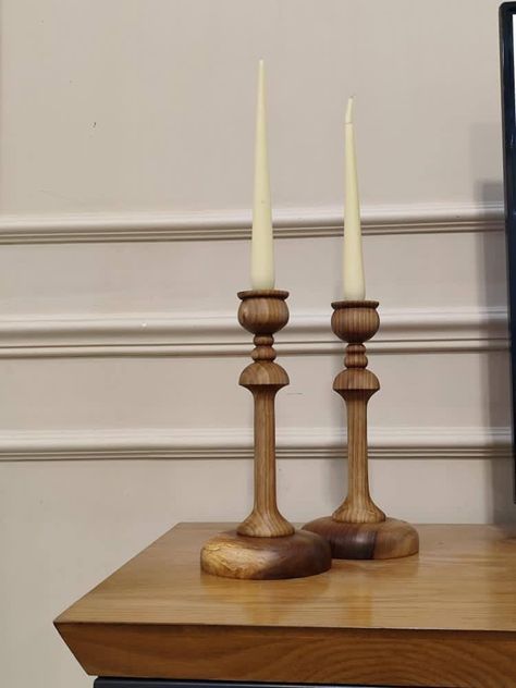 Wooden Candlesticks Decor, Candlesticks Decor, Pallet Furniture Outdoor Couch, Wood Turned Candle Holders, Wooden Candlesticks, Wooden Candlestick, Wooden Candle Sticks, Got Wood, Outdoor Couch