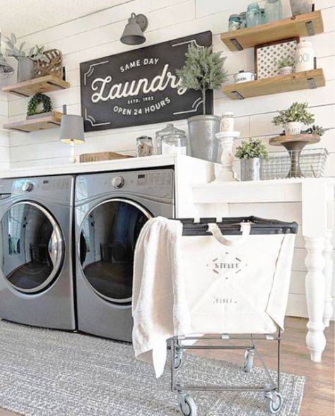 Love this farmhouse laundry room rug!! What a pretty soft farmhouse rug, these affordable farmhouse rugs look so cute layered! #farmhouserug #laundryroom #farmhousedecor #farmhouselaundryroom #farmhousecharm Farm House Laundry Room, Laundy Room, Farmhouse Laundry, Farmhouse Laundry Room, Laundry Room Remodel, Farmhouse Remodel, Laundry Room Rugs, Small Laundry Room, Laundry Room Storage