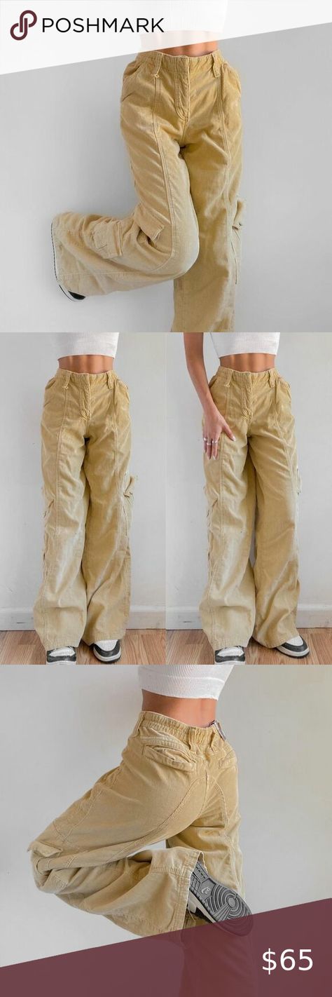 BDG Urban Outfitters Y2k Corduroy Cargo Pants NWT - Medium NWT Urban Outfitters Y2k, Low Rise Cargo Pants, Corduroy Cargo Pants, Cream Butter, Bdg Urban Outfitters, Butter Yellow, Corduroy Fabric, Maize, Corduroy Pants