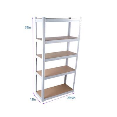 If you want to expand your storage space, this 5 Tier Heavy-Duty Metal Storage Rack will be a great choice for you. Made of metal, the storage shelf has a stable and sturdy structure for long-term use. The adjustable shelf height allows you to store different sizes of items as you like, you can also make combinations to splice into high shelves, it can help you create and expand more extra storage space. It is perfect for people who need more efficient storage space. Color: White. Heavy Duty Storage Shelves, High Shelves, Metal Storage Rack, Metal Storage Shelves, Metal Storage Racks, Plant Stands Outdoor, Metal Plant Stand, Efficient Storage, Metal Storage