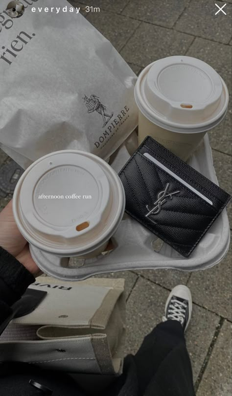 Coffee To Go Aesthetic, Saint Laurent Coffee, Black Ties And White Lies, Go Aesthetic, Kat Singleton, Food Captions, Coffee Shot, Insta Story Inspo, Coffee Instagram