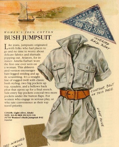 Vintage Archeologist Outfit, Archaeologist Aesthetic Room, Adventure Style Women, Vintage Adventurer Aesthetic, Vintage Style Stickers, Banana Republic Catalog, Female Safari Outfit, Vintage Adventure Outfit, Archeologist Outfit Women