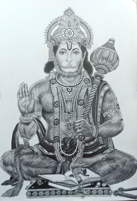 Hanuman ji sketch drawing Bajrang Bali Drawing, Ram Hanuman Sketch, Hanuman Ji Mandala Art, Drawing Of Hanuman Ji, Bajrangbali Sketch, Hanuman Ji Drawing Sketch, Hanuman Drawing Pencil, Hanuman Ji Drawing Easy, Hanumanji Sketch