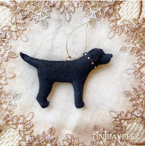 Peg Shelf, Felt Dog Ornament, Embroidered Ornaments, Hand Embroidered Name, Clay Magnets, Felt Dogs, Embroidered Name, Live Oak, Yellow Lab