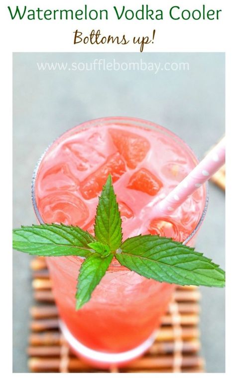 Watermelon Vodka Cooler! Perfect for Summer! Frozen Watermelon Recipes, Best Summer Dinner Recipes, Watermelon Vodka Drinks, Marinated Watermelon, Crazy Cocktails, Watermelon Snack, Cabin Food, Summer Dinner Recipes, Alcohol Beverages