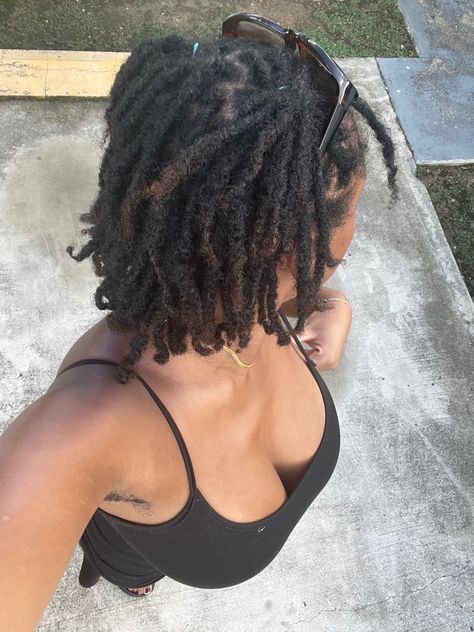 Instant Locs On 4c Hair, Medium Locks Black Women, Locs 4c Hair Black Women, Short Small Locs, Different Types Of Starter Locs Black Women, C Part Locs, Small Medium Locs, 4c Starter Locs, Starter Locs Short