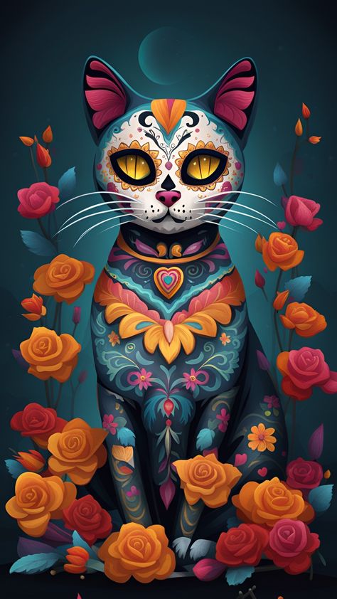 Cat graphic art