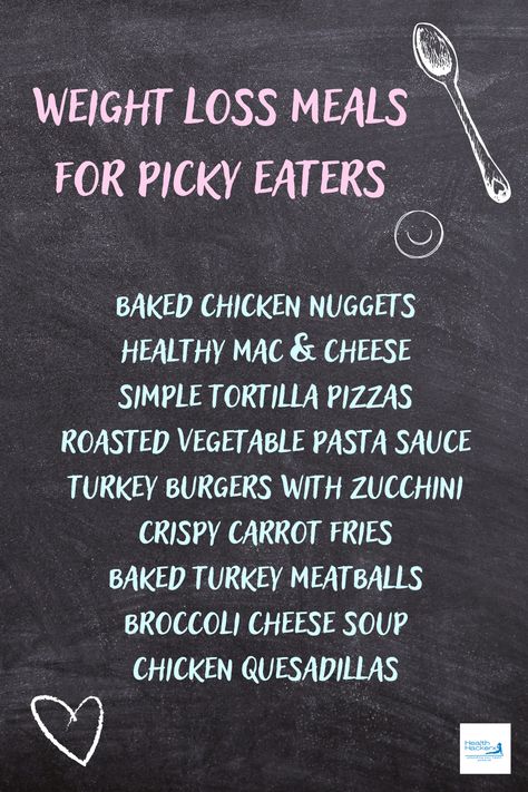 Kids are not only picky eaters, adults also tend to have their own choices when it comes to the food. Here are some recipes which are specially made for the picky eaters of every age group. Meal Plans For Picky Eaters, Clean Eating List, Meals For Picky Eaters, Weight Watchers Diet Plan, Loose Weight Food, Carrot Fries Baked, Diets For Picky Eaters, Healthy Chicken Nuggets, Roasted Vegetable Pasta