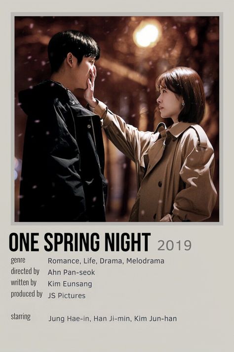 One Spring Night Kdrama Poster, One Spring Night Kdrama, Drama Notes, One Spring Night, Movie Captions, Hyde Jekyll Me, Liberation Notes, Kdrama Poster, Felt Cushion