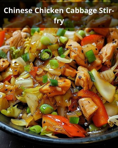 Recipes Vista Chicken Cabbage Stir Fry, Chicken Cabbage, Meat Meals, Stir Fry Ingredients, Cabbage Stir Fry, Chicken And Cabbage, Chinese Chicken, Vietnamese Food, Food Options