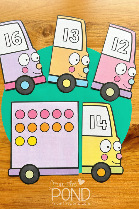 Make fun number truck puzzles and support number sense as well as some early addition with our Rainbow Number Truck display posters. Read more on the blog! Number Corner Kindergarten, Kinder Centers, Preschool Boards, Blocks Preschool, Cvc Word Activities, Display Posters, Number Posters, Cvc Word, Clip Art Pictures