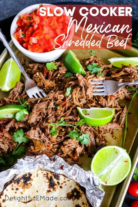 EASY Slow Cooker Mexican Shredded Beef | BEST Beef Barbacoa Recipe Slow Cooker Mexican Shredded Beef, Slow Cooker Beef Barbacoa, Slow Cooker Mexican Beef, Pollo Asado Recipe, Slow Cooker Mexican Recipes, Asado Recipe, Beef Barbacoa Slow Cooker, Slow Cooker Shredded Beef, Beef Barbacoa