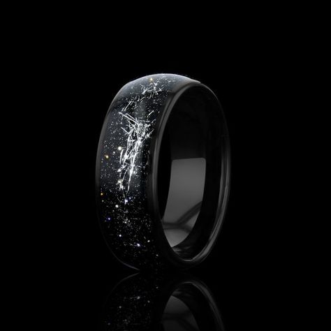 Tungsten Ring Tungsten Wedding Band Men Mens Wedding Band | Etsy Wedding Band Men, Meteorite Wedding Band, Cosmic Galaxy, Mens Wedding Bands Unique, Galaxy Ring, Airbnb Promotion, Falling Star, Mens Wedding Bands Tungsten, Tungsten Carbide Wedding Bands