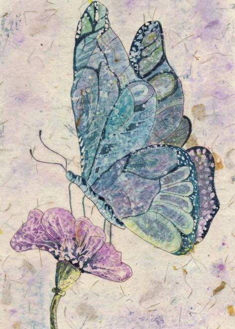 Batik Painting Ideas, Paintings Butterfly, Batik Butterfly, Batik Watercolor, Batik Artists Textiles, Butterfly Silk Painting, Loose Butterfly Watercolor, Batik Painting, Butterfly Prints