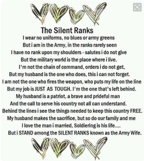 The Silent Ranks; Army Wives Air Force Wife Quotes, Army Sister Quotes, Military Spouse Quotes, Army Wife Quotes, Deployment Countdown, Proud Army Girlfriend, Wife Memes, Soldier Wife, Military Husband