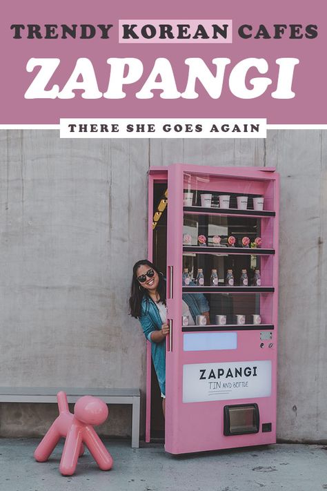 Did you know this pink vending machine was actually an entrance to a charming cafe in Seoul? Here's your guide to visiting Zapangi in Mangwon. #seoul #koreatravel #korea #koreancafes #seoulcafes #seoulthingstodo Pink Vending Machine, Cafe In Seoul, Seoul Korea Travel, Bukchon Hanok Village, Korean Cafe, Visit Seoul, Seoul Travel, Fun Walk, There She Goes