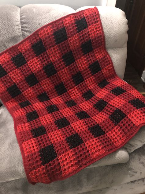 One of a kind Buffalo plaid waffle stitch baby blanket crochet red burgundy black plaid crochet baby blanket Red And Black Plaid Crochet Blanket, Crochet Buffalo Plaid Blanket, Buffalo Plaid Crochet Blanket Pattern, Crochet Red Blanket, Black And Red Crochet Blanket, Burgundy Crochet Blanket, Red And Black Crochet Blanket, Red Crochet Blanket, Plaid Crochet Blanket