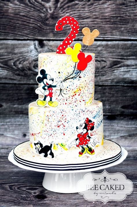 Mickey Birthday Cakes, Mickey And Minnie Cake, Elaborate Cakes, Mickey Mouse Themed Birthday Party, 8th Birthday Cake, Happy Birthday Cake Photo, Minnie Mouse Birthday Cakes, Dino Cake, Mickey Cakes