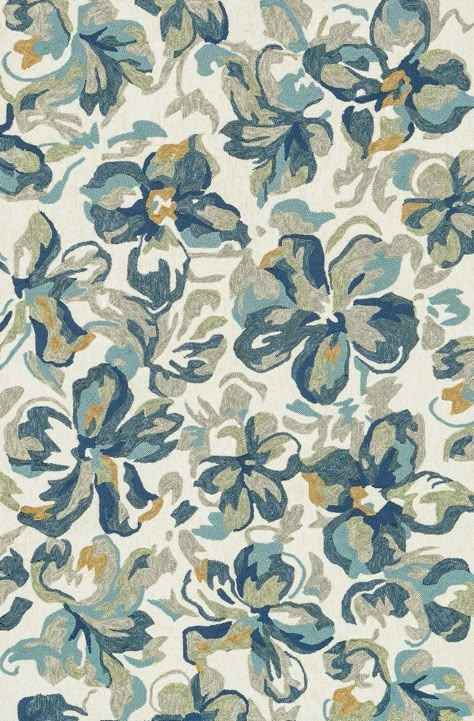 Tropez Tropical Inspired Indoor/Outdoor Rug Floral Area Rug, Textile Pattern Design, Textile Pattern, Floral Area Rugs, Print Ideas, Textile Patterns, Modern Area Rugs, Textile Prints, The Foundation