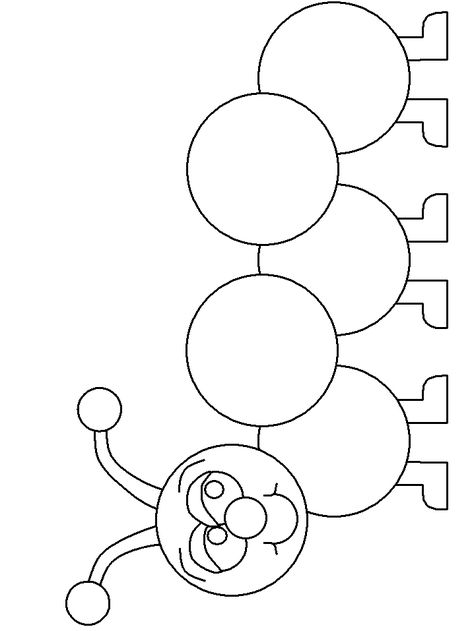 gusano Animals Coloring Pages For Kids, Shape Animals, Animals Coloring Pages, Animal Templates, Animals Coloring, Sewing Appliques, Hungry Caterpillar, Coloring Pages To Print, Applique Patterns