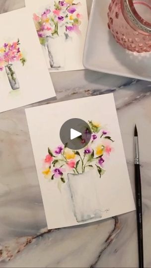 Shade Of Color, Watercolor Brush Pen, Rose Tutorial, Simple Rose, Happy Today, More Water, Watercolor Brushes, Watercolour Tutorials, Pen And Paper