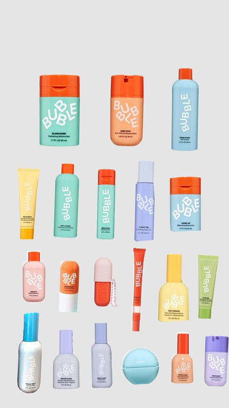 bubble skincare #bubble#skincare#bubbleskincare #bubbles#cute#pretty#orange#blue#purple#bubbleskincare Bubble Brand Skincare, Bubble Brand, Skincare Bubble, Bubble Skincare, Pretty Orange, Hydrating Moisturizer, Fresh Start, Blue Purple, Bubbles