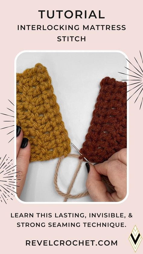 Mattress Stitch Crochet, Yarn Tutorials, Mattress Stitch, Your Crochet, Stitch Crochet, Crochet Techniques, Crochet Projects, Knit Crochet, Mattress