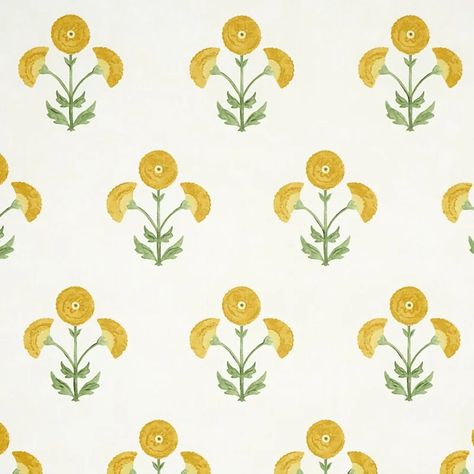 Wallcovering Pattern, Schumacher Wallpaper, Schumacher Fabric, Wallpaper Rolls, Pillow Cover Design, Embroidery Fabric, Etsy Pillow Covers, Flower Embroidery, Mellow Yellow