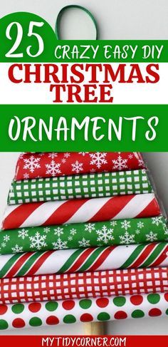 Easy Diy Christmas Tree, Christmas Tree Ornaments To Make, Easy Christmas Tree Decorations, Diy Tree Ornaments, Homemade Christmas Ornaments Diy, Homemade Christmas Tree, Christmas Tree Decor Ideas, Tree Decor Ideas, Easy Christmas Ornaments