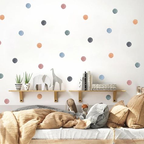 Rainbow Vinyl, Wall Stickers For Kids, Polka Dot Wall Decals, Kids Bedroom Walls, Polka Dot Walls, Fabric Wall Decals, Stickers For Kids, Kids Room Inspiration, Nursery Playroom