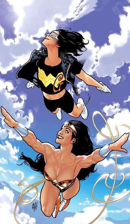 Wonder Woman and Wondergirl by Adam Hughes Miss Hulk, Adam Hughes, Wonder Woman Art, Univers Dc, Arte Dc Comics, Wonder Women, Bd Comics, Dc Comics Characters, Comics Girls