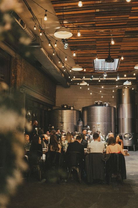 Wedding Reception Winery, Brewery Wedding Reception, Winery Wedding Reception, Distillery Wedding, Bridal Umbrella, Beer Factory, Wedding Checklists, Brooklyn Winery, Industrial Wedding Venues