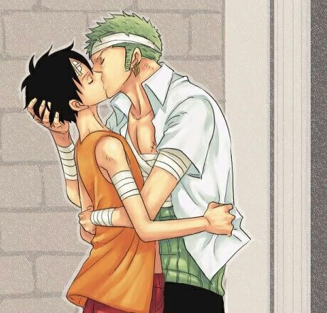 Zoro, Luffy, kissing, yaoi, bandages; One Piece Chat Wallpaper Whatsapp, Gay Ships, Ace And Luffy, Beer Outfit, One Piece Crew, One Piece Ship, Zoro One Piece, Mood Wallpaper, One Piece Drawing