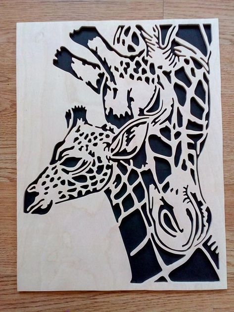 Afrique Art, Animal Stencil, Drawing Stencils, Giraffe Art, Wood Burning Patterns, Stencil Patterns, Wood Burning Art, Animal Silhouette, Scroll Saw Patterns