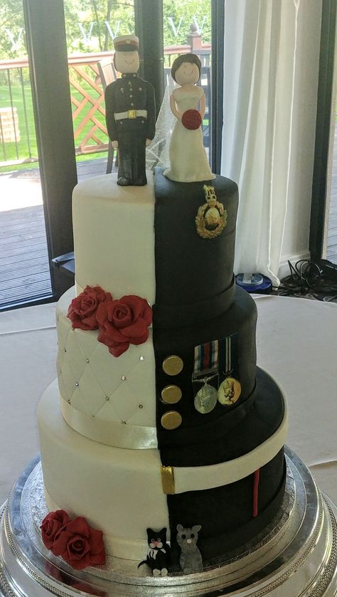 military wedding cake Army Wedding Cake, Military Wedding Cakes, Military Wedding Photos, Military Wedding Marine, Military Birthday Cake, Army Wedding, Military Cake, Wedding Cake Pictures, Military Wedding