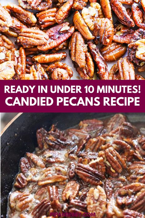 Caramelized Pecans For Salad, Toasted Pecans For Salad, Sugared Pecans For Salad, How To Candy Pecans For Salad, Caramelized Pecans Recipe, Stove Top Candied Pecans, Candied Pecans Stove Top, Candies Pecans, Candied Pecans Easy