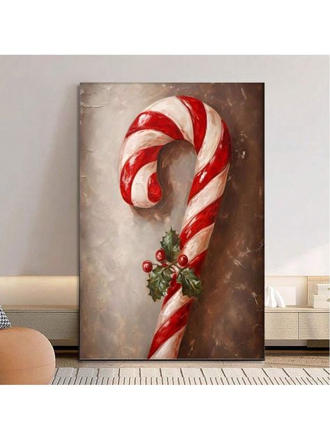 Material:Log Style:Art deco Occasion:Christmas Power Supply:Use without power Whether There Are Feathers:No Item ID:DC240047 Store Information:1pc Wrapped Wooden Frame Candy Cane Christmas Oil Painting, Rustic Christmas Wall Art, Christmas Decor, Candy Cane Holiday Winter Decor, Vintage Christmas 8*12inch/20*30cm Framed         Home Decor, size features are:Bust: ,Length: ,Sleeve Length: Christmas Decor Candy Cane, Christmas Oil Painting, Winter Holiday Decorations, Christmas Paintings On Canvas, Christmas Artwork, Candy Cane Christmas, Holiday Painting, Christmas Canvas, Whimsical Christmas