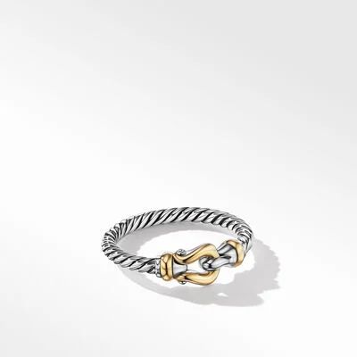 Petite Buckle Ring in Sterling Silver with 18K Yellow Gold Petite Rings, David Yurman Rings, Yurman Ring, Unique Ring Designs, David Yurman Ring, Dream Wishlist, Graduation Gifts For Him, Buckle Ring, Designer Rings