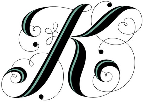 I repined this for my best friend/sister named Kaycee if your name is spelled that way please repin or leave a comment thanks! :) Jessica Hische, The Letter K, K Tattoo, Pretty Letters, Alfabet Letters, Drop Cap, Fancy Letters, Calligraphy Alphabet, Illuminated Letters