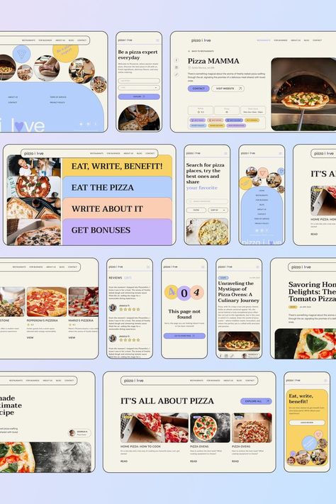 Today we want to present you a mouthwatering website designed to be your go-to platform for discovering the best pizzerias in town and sharing your culinary experiences through reviews. Reviews Web Design, Review Design, Web Development Projects, User Interface Design, First Contact, Interface Design, Web Design Inspiration, Web Development, Case Study