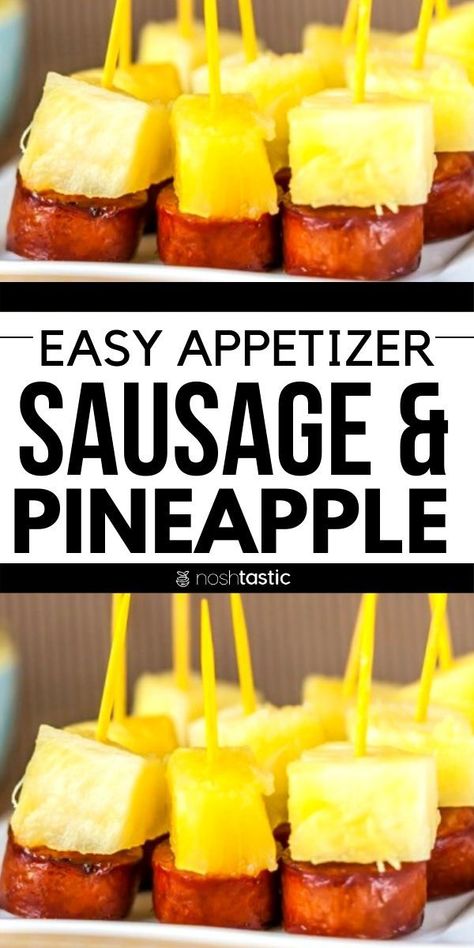 Christmas Snacks For Party Appetizers, Sausage And Pineapple, Christmas Snacks For Party, Pineapple Appetizers, Gluten Free Finger Foods, Gluten Free Clean Eating, Recipe For Sausage, Gluten Free Party, Sausage Appetizers