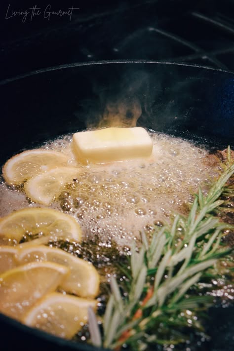 Rosemary Butter Pasta - Living The Gourmet Pasta With Rosemary, Brown Butter Rosemary Sauce, Rosemary Dinner Recipes, Rosemary Butter Sauce, Rosemary Pasta Recipes, Lemon Herb Pasta, Rosemary Chicken Pasta, Cappellini Pasta, Herb Pasta Recipe