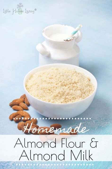 Learn how to Make Almond Flour and Homemade Almond Milk in just a few easy steps to save money on your gluten free, grain free baking and recipes. #diy #homemadealmondmilk #homemadealmondflour #makeyourown #glutenfree #grainfree #dairyfree Grain Free Baking, Almond Milk Recipes Homemade, Almond Flour Bread Recipes, Good For Diabetics, Using Almond Flour, Milk Substitute, Make Almond Flour, Homemade Milk, Almond Flour Bread